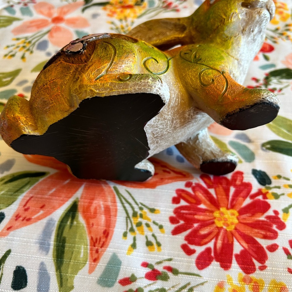 Colorful Ceramic Bunny Figurine - Picture 5 of 5